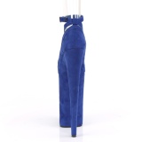 Azul vegan suede 25,5 cm BEYOND-087FS pleaser scarpin plataforma extremo
