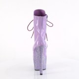 BEJ-1020-7 - 18 cm bota salto alto plataforma pleaser strass lavanda