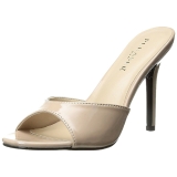 Bege Envernizado 10 cm CLASSIQUE-01 numeros grandes tamancos mulher