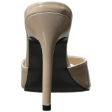 Bege Envernizado 10 cm CLASSIQUE-01 numeros grandes tamancos mulher