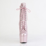 Blush glitter 18 cm botinha salto alto pleaser