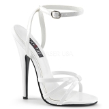 Branco 15 cm Devious DOMINA-108 sandálias de salto alto mulher