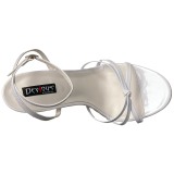 Branco 15 cm Devious DOMINA-108 sandálias de salto alto mulher