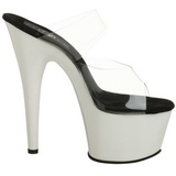 Branco Neon 18 cm ADORE-702UV Plataforma Tamancos Altos