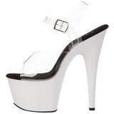 Branco Neon 18 cm ADORE-708UV Saltos Altos Plataforma