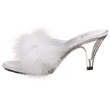 Branco Penas 8 cm BELLE-301F Tamancos Altos para Homens