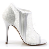 Branco Tecido 13 cm AMUSE-56 sapato scarpin para noite de gala