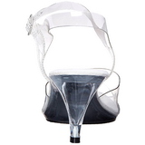 Branco Transparente 8 cm Pleaser BELLE-308 Salto Agulha