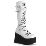 Branco Vegan 11,5 cm Demonia KERA-200 botas plataforma góticos