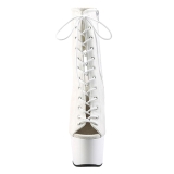Branco Vegano 18 cm ADORE-1016 Botinha Feminino Open Toe