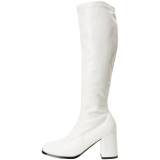 Branco Vegano 7,5 cm GOGO-300 Botas Mulher para Homens