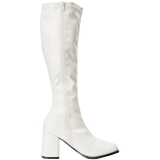Branco Vegano 7,5 cm GOGO-300 Botas Mulher para Homens