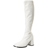 Branco Vegano 7,5 cm GOGO-300 Botas Mulher para Homens