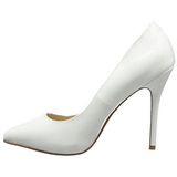 Branco Verniz 13 cm AMUSE-20 Sapatos Scarpin Salto Agulha