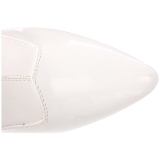 Branco Verniz 13 cm SEDUCE-3000 Botas Ate A Coxa para Homens