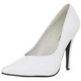 Branco Verniz 13 cm SEDUCE-420V Scarpin Saltos Altos para Homens