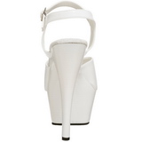 Branco Verniz 15 cm KISS-209 Plataforma Sapatos Salto Alto