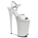 Branco Verniz 23 cm INFINITY-909 Saltos Altos Plataforma