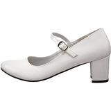 Branco Verniz 5 cm SCHOOLGIRL-50 classico calçados scarpini