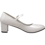 Branco Verniz 5 cm SCHOOLGIRL-50 classico calçados scarpini