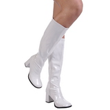 Branco Verniz 7,5 cm GOGO-300 Botas Mulher para Homens