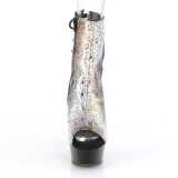 Cinza glitter 15 cm DELIGHT-1018SP botinha de saltos pole dance