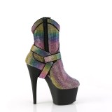 Coloridas strass 18 cm ADORE-1029RS botinha cowboy western texas