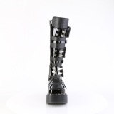 Envernizado 11,5 cm BEAR-215 emo botas piramidal plataforma na cor preta