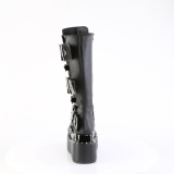 Envernizado 11,5 cm BEAR-215 emo botas piramidal plataforma na cor preta
