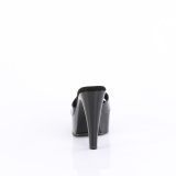 Envernizado 13 cm MARTINI-501 tamancos saltos altos preto