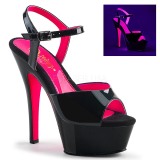 Envernizado 15 cm KISS-209TT Sandálias Plataforma Neon