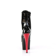 Envernizado 18 cm ADORE-1020 pleaser botinha com salto vermelha