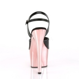 Envernizado 18 cm ADORE-709 Sapatos Salto Alto Plataforma Rosa