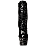 Envernizado 18 cm STARDUST-1020-7 botinha cristal plataforma salto alto