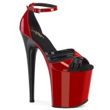 Envernizado 20 cm FLAMINGO-884 vermelho sapatos pleaser de salto alto