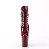 FLAMINGO-1020 20 cm bota salto alto plataforma pleaser borgonha