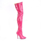 Fucsia Verniz 13 cm SEDUCE-3000 Botas Ate A Coxa para Homens