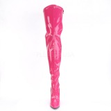 Fucsia Verniz 13 cm SEDUCE-3000 Botas Ate A Coxa para Homens