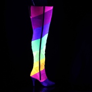 Glitter 10 cm DREAM-3012RBG Botas Ate A Coxa Drag Queen