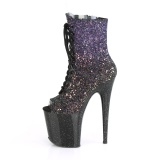 Glitter 20 cm FLAMINGO-1021OMBG peep toe botinha de saltos pole dance