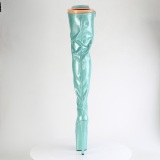 Glitter Verdes 20 cm FLAMINGO-3020GP botas altas de salto alto com ataduras