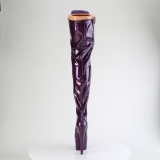 Glitter Violeta 18 cm ADORE-3020GP botas altas de salto alto com ataduras