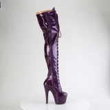 Glitter Violeta 18 cm ADORE-3020GP botas altas de salto alto com ataduras