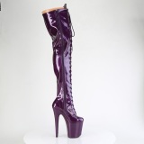 Glitter Violeta 20 cm FLAMINGO-3020GP botas altas de salto alto com ataduras