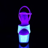 Glitter plataforma 18 cm ADORE-710UVG sandálias de saltos pole dance