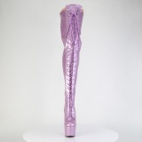 Glitter roxo 18 cm ADORE-3020GP botas altas de salto alto com ataduras