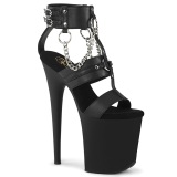 Imitação couro 18 cm FLAMINGO-861 Sapatos plataforma de salto