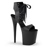 Imitação couro 20 cm FLAMINGO-800-14 Plataforma Sapatos Salto Alto
