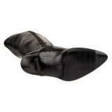 Imitação couro preto 13 cm SEDUCE-3024 botas ate a coxa para homem