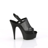 Imitação de couro 15 cm DELIGHT-636 sandálias pleaser com plataforma